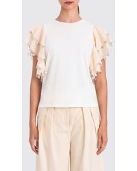 Twinset - Cotton T-Shirt With Sequins - Lyst