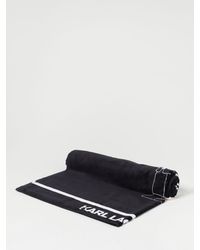 Karl Lagerfeld - Telo da bagno K/Ikonik 2.0 in spugna con logo - Lyst