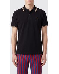 Vivienne Westwood - Orb Logo Cotton Polo With Contrast Tipping - Lyst