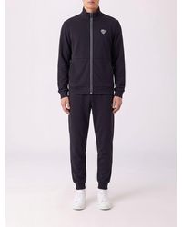 EA7 - Viscose-Blend Tracksuit With High Neck Zip-Up Sweatshirt - Lyst