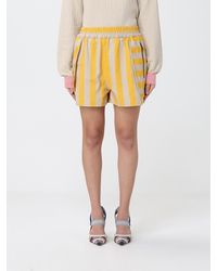 Fendi - Cotton And Silk Striped Shorts - Lyst