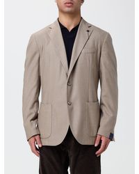 Santaniello - Single-Breasted Wool Blend Blazer With Patch Pockets - Lyst