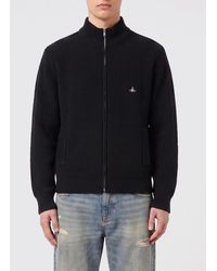 Vivienne Westwood - Wool Cardigan With Orb Logo - Lyst