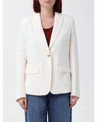 Twinset - Cropped Slim Fit Crêpe Blazer With Single-Button Closure And Lapels - Lyst