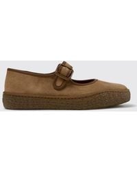 Camper - Peu Terreno Suede Leather Mary Jane Flats With Strap - Lyst