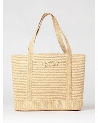 Maison Kitsuné - Maison Kitsun&Eacute Crochet Raffia Bag - Lyst