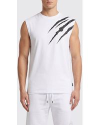 Philipp Plein - Printed Cotton Tank Top - Lyst