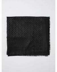 Fendi - Ff Silk And Wool Shawl With Jacquard Monogram - Lyst