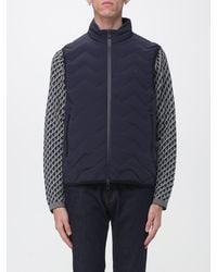 Emporio Armani - Quilted Nylon Padded Gilet With High Collar And Zip Closure - Lyst