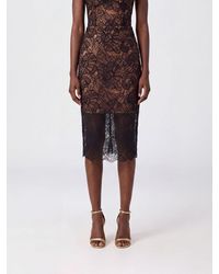 ROTATE BIRGER CHRISTENSEN - Recycled Lace Midi Pencil Skirt With High-Waisted Design - Lyst