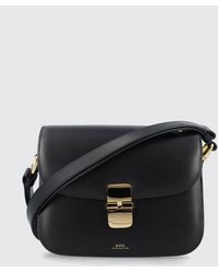 A.P.C. - Grace Mini-Umhängetasche Aus Glattleder Mit Patte Und Schnalle - Lyst