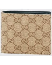 Gucci - Bifold-Brieftasche Aus Gg Supreme-Stoff Mit Lederinnenseite - Lyst