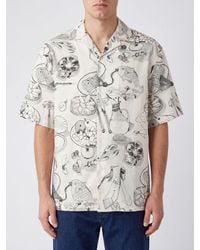 Jacquemus - The Cocktail Graphic-Print Linen-Blend Cuban Collar Shirt - Lyst