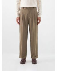 Valentino Garavani - Pleated Wide-Leg Trousers - Lyst