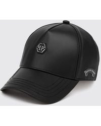 Philipp Plein - Leather Baseball Cap With Logo - Lyst
