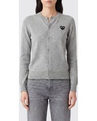 COMME DES GARÇONS PLAY - Comme Des Gar&Ccedil	Ons Play Wool Cardigan With Logo - Lyst