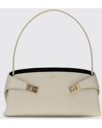 Ferragamo - Hug East-West Leather Shoulder Bag With Gancini Buckle - Lyst