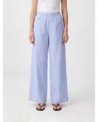 A.P.C. - Striped Wide-Leg Cotton Jogging Trousers - Lyst