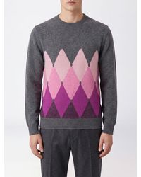 Ballantyne - Diamond Pattern Pure Cashmere Crewneck Jumper - Lyst