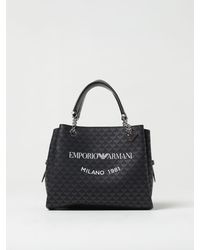 Emporio Armani - All-over Eagle Handbag With Milano 1981 Logo Print - Lyst