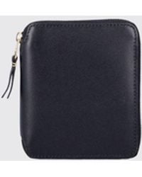 Comme des Garçons - Leather Wallet With Zip And Internal Compartments - Lyst
