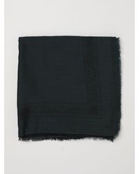 Emporio Armani - Modal And Viscose Blend Scarf With Logo Pattern - Lyst