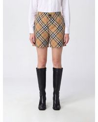 Burberry - Vintage Check Polyester Shorts With Drawstring Waist - Lyst