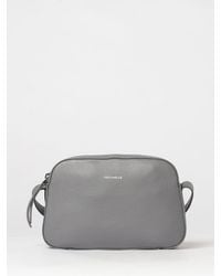 Coccinelle - Small Grained Leather Crossbody Bag With Zip And Laminated Logo - Lyst