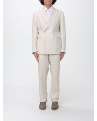 Lardini - Double-Breasted Linen Blend Dress - Lyst