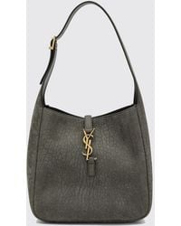 Saint Laurent - Le 5 À 7 Hammered Leather Shoulder Bag With Ysl Monogram - Lyst