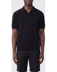Herno - Kurzärmeliges Poloshirt Aus Baumwolle Mit Klassischem Kragen Und V-Ausschnitt - Lyst