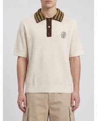 Drole de Monsieur - Knitted Cotton Polo Shirt - Lyst