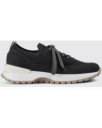 Doucal's - Crochet Knit And Suede Sneakers - Lyst