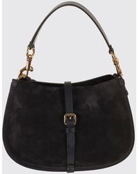 Etro - Pony Suede Shoulder Bag With Pegaso Logo Buckle - Lyst