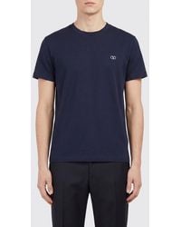 Valentino - Vlogo Signature Cotton T-Shirt With Contrasting Logo - Lyst