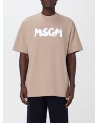 MSGM - Cotton T-shirt With Logo - Lyst
