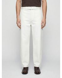 Lemaire - Cotton Wide-Leg Trousers - Lyst