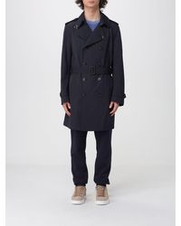 Fay - Double-Breasted Cotton Blend Trench Coat - Lyst