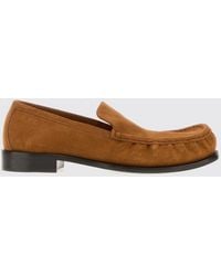 Dries Van Noten - Suede Loafers With Round Toe And Leather Sole - Lyst