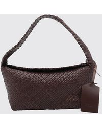 IBELIV - Aura Woven Calf Leather Shoulder Bag With Flap Closure - Lyst