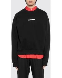Jil Sander - Cotton Crewneck Sweatshirt With Logo - Lyst