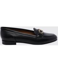 Ferragamo - Bax Smooth Calfskin Loafers With Gancini Ornament - Lyst