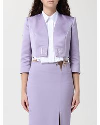 Elisabetta Franchi - Satin Crop Jacket - Lyst