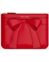 Comme des Garçons - Large Leather Wallet With Bow Print - Lyst