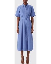 P.A.R.O.S.H. - P.A.R.O.S.H. Belted Cotton Midi Shirt Dress - Lyst