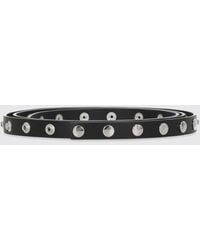 The Attico - Studded Smooth Calfskin Leather Belt - Lyst