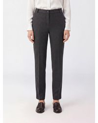 Pinko - Slim Fit Stretch Crêpe Chino Trousers With A Mid-Rise Waist - Lyst
