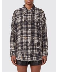 R13 - Used Cotton Check Print Shirt - Lyst