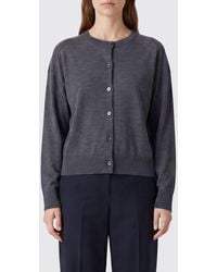 Loulou de Saison - Pure Cashmere Crewneck Cardigan With Ribbed Edges - Lyst