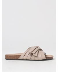 JW Anderson - Bow Slide Sandals Leather Casual - Lyst